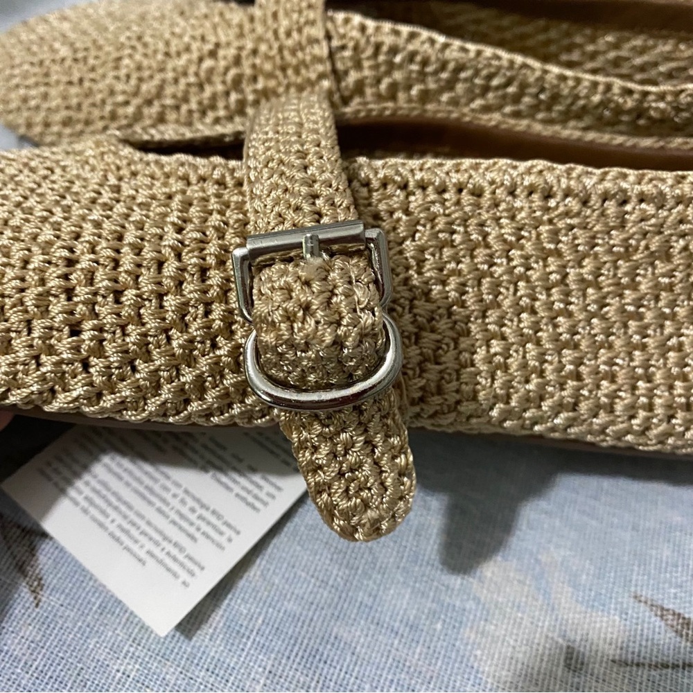 Alaia Beige Woven Mary Jane Flats - Picture 4 of 7